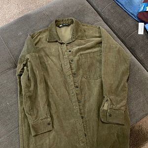 Zara bundle black jeans & army green corduroy button up